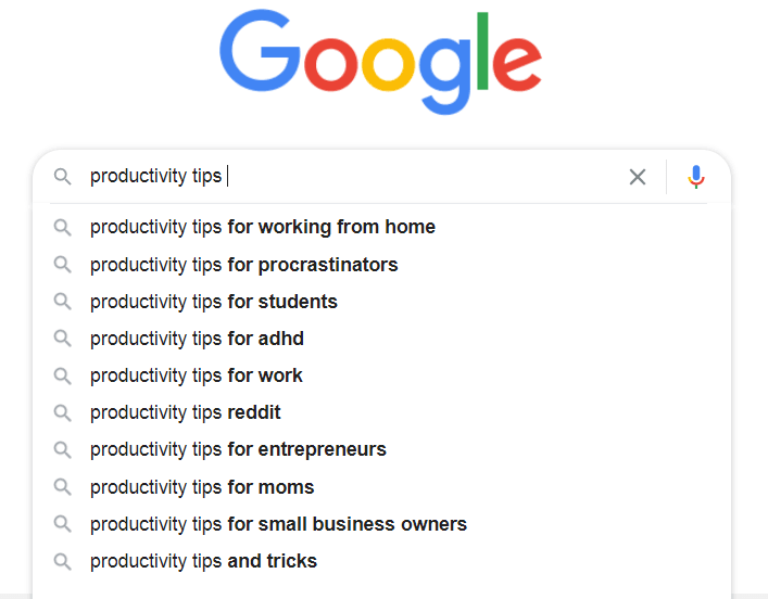 keyword research on Google