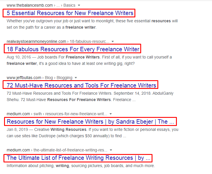 search intent on Google