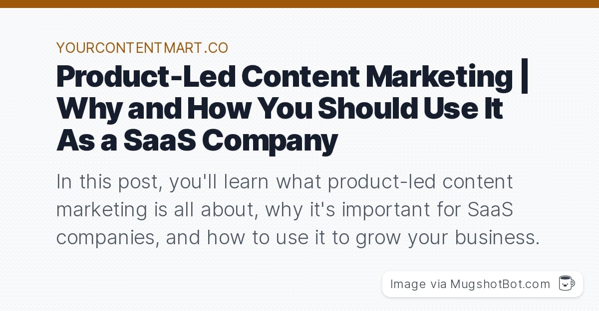 product-led content marketing