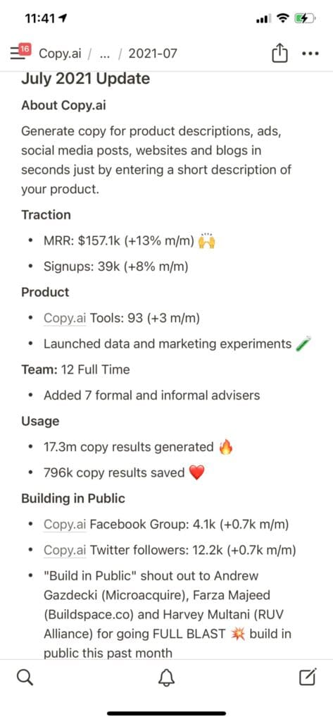 Copy AI monthly updates for July 2021
