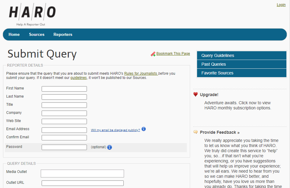 Finding SMEs on HARO 4