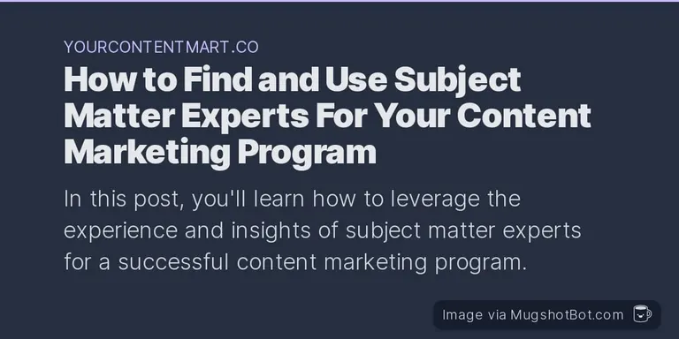 subject matter expert