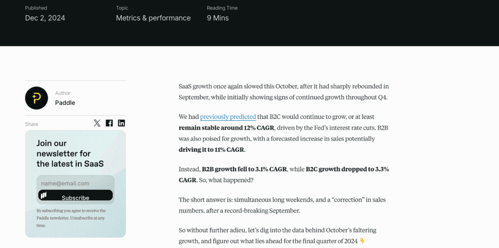 Paddle-metrics & performance