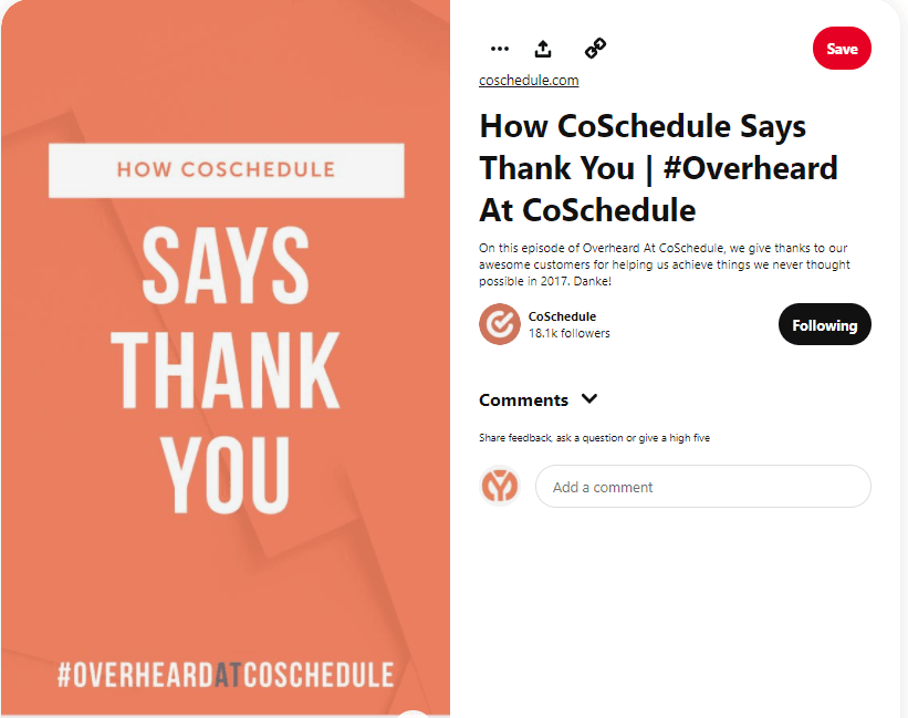 Coschedule Our Culture Pin 2
