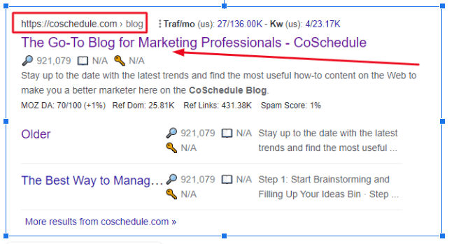 Coschedule marketing google search