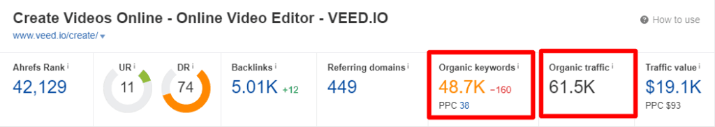 Veed-create-on-Ahrefs