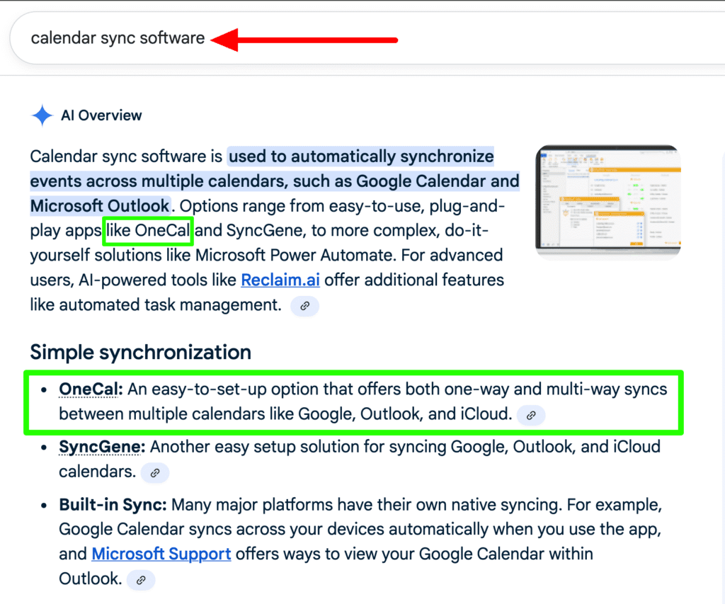 google search keyword "calendar sync software"