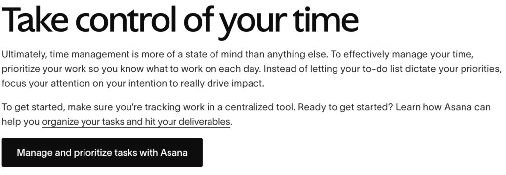 Take control of your time