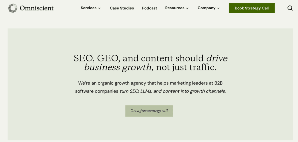 Omniscient Digital Homepage