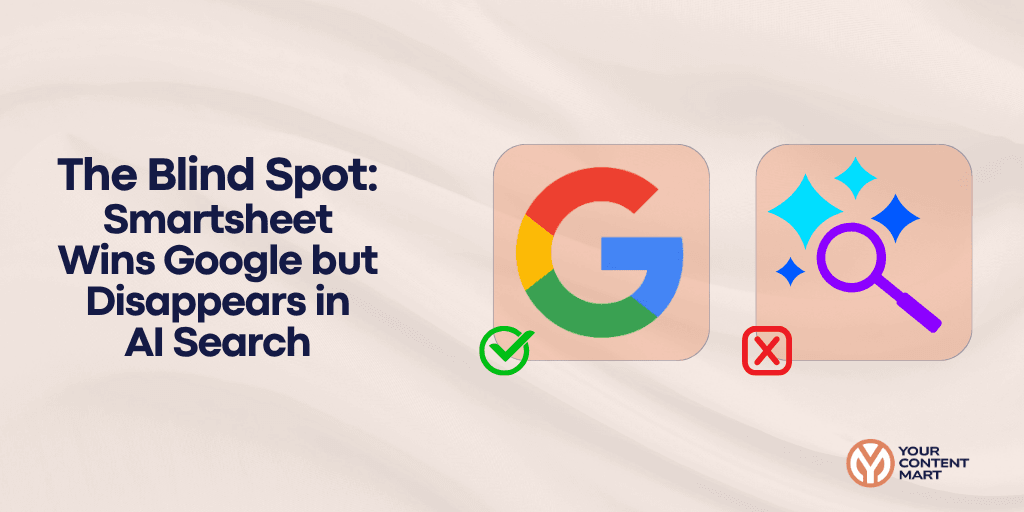 Smartsheet Wins Google but Disappears in AI Search